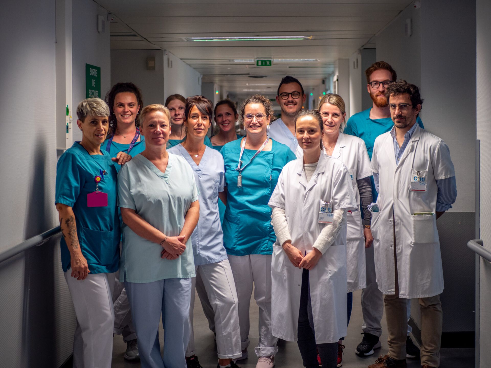 Equipo de la Unidad de Atención Continua del Hospital Universitario Caen Normandy
